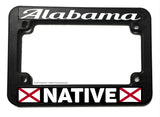 Alabama Native AL Flag Motorcycle License Plate Frame