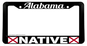Alabama Native AL Flag Car Truck Auto License Plate Frame