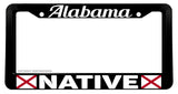 Alabama Native AL Flag Car Truck Auto License Plate Frame