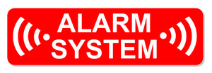 Alarm System Anti Theft Car Truck Window Bumper Label Red Vinyl Sticker Decal 3" - OwnTheAvenue