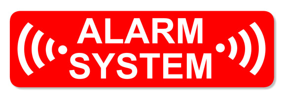 Alarm System Anti Theft Car Truck Window Bumper Label Red Vinyl Sticker Decal 3