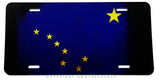 Alaska Alaskan Flag Rustic Style Metal License Plate - OwnTheAvenue