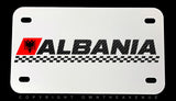 Albania Flag Racing Style Motorcycle Metal License Plate - OwnTheAvenue