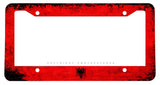 Albania Albanian Flag Rustic Style Car Truck SUV Metal License Plate Frame