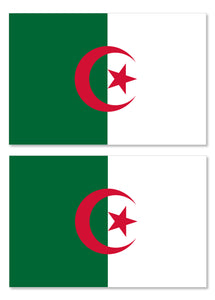 x2 Algeria Algerian Country Flag Car Truck Window Bumper Laptop Sticker Decals - OwnTheAvenue