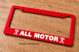 All Motor Naturally Aspirated Funny JDM Drag Drift Drifting Red License Plate Frame - OwnTheAvenue