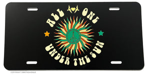All One Under The Sun Peace Love Groovy License Plate Cover - OwnTheAvenue
