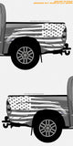 x2 Off Road 4x4 Lifted Truck USA American Distressed Flag Big Size Vinyl Decal Stickers