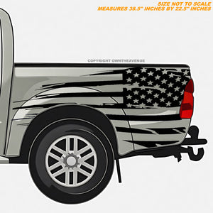 x2 Off Road 4x4 Lifted Truck USA American Distressed Flag Big Size Vinyl Decal Stickers