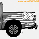 x2 Off Road 4x4 Lifted Truck USA American Distressed Flag Big Size Vinyl Decal Stickers