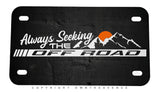 Off Road Dirt Bike Grunge Style Motorcycle Metal License Plate - OwnTheAvenue