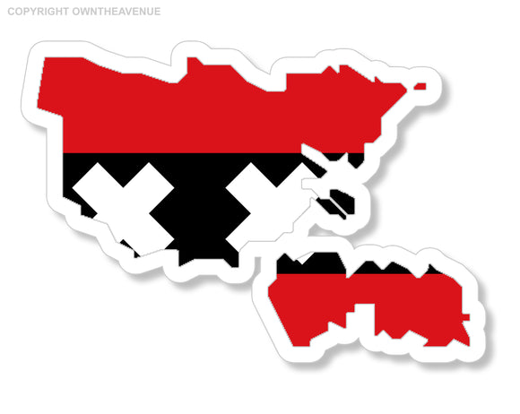 Amsterdam Flag Map Outline Car Truck Window Bumper Laptop Vinyl Sticker Decal - OwnTheAvenue