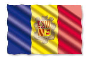 Andorra Andorran Waving Flag Car Truck Window Bumper Laptop Sticker Decal 3.5"