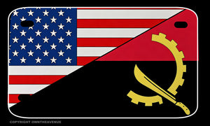 USA American Angola Angolan World Country Flag Motorcycle Metal License Plate - OwnTheAvenue