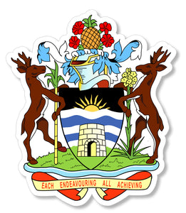 Antigua Coat of Arms Car Truck Window Bumper Laptop Cup Cooler Sticker Decal 4" - OwnTheAvenue
