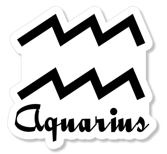 Aquarius Zodiac Sign Logo Car Astrological Astrology Vinyl Sticker Decal FCLogo1 - OwnTheAvenue