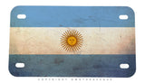 Argentina Flag Rustic Style Motorcycle Metal License Plate - OwnTheAvenue