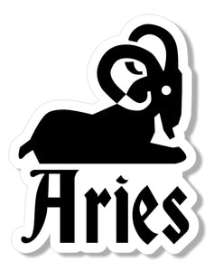 Aries Ram Zodiac Astrological Astrology Car Truck Vinyl Sticker Decal 3.75"