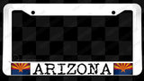 Arizona AZ Flag Vintage Style White License Plate Frame - OwnTheAvenue