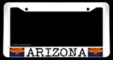 Arizona AZ Flag Vintage Style White License Plate Frame - OwnTheAvenue
