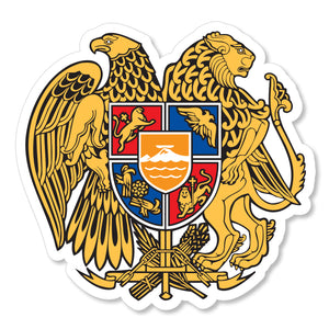 Armenian Coat of Arms Armenia Flag Vinyl Sticker Decal - OwnTheAvenue