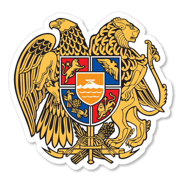Armenian Coat of Arms Armenia Flag Vinyl Sticker Decal - OwnTheAvenue