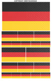 19Pcs Pack Lot German Germany Flags Carbon Vinyl Racing Assorted Sticker Decals - OwnTheAvenue