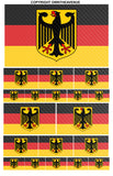 19Pcs Pack Lot German Germany Flags Carbon Vinyl Racing Eagle Sticker Decals - OwnTheAvenue