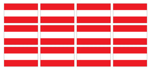 x12 Austria World Flag Country Vinyl Sticker Decals - 2" Inches Long Side Each