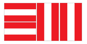 x4 Austria World Flag Country Vinyl Sticker Decals - 2" & 4" Inches