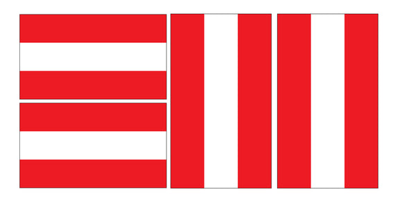 x4 Austria World Flag Country Vinyl Sticker Decals - 2
