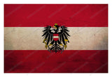 Austria Austrian World Country Flag Vintage Style Sticker Decal 3.5" - OwnTheAvenue