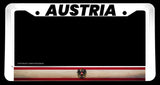 Austria Austrian Vintage Style Flag Model-01 White License Plate Frame - OwnTheAvenue