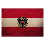 Austria Austrian World Country Flag Vintage Style Sticker Decal 3.5" - OwnTheAvenue