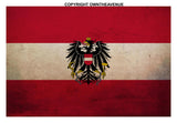 Austria Austrian World Country Flag Vintage Style Sticker Decal 3.5" - OwnTheAvenue