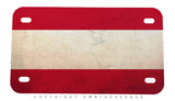 Austria Flag Rustic Style Motorcycle Metal License Plate - OwnTheAvenue