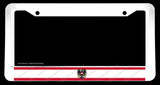 Austria Austrian World Country Flag White License Plate Frame - OwnTheAvenue