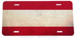 Austria Flag Rustic Style Metal License Plate - OwnTheAvenue