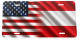 USA American Austria Flag Wavey Style Auto License Plate - OwnTheAvenue