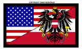 Austria Austrian USA American World Country Flag V01 Sticker Decal 3.5" - OwnTheAvenue