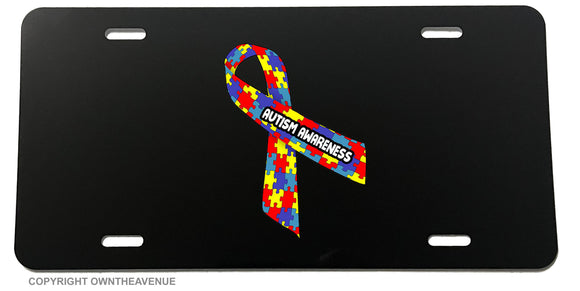 Autism Awareness Ribbon Puzzle Car Truck  Auto License Plate Cover