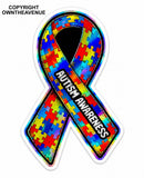 x2 Autism Awareness Puzzle Ribbon Holographic Vinyl Sticker Decals 3.25"