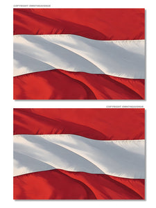 x2 Austria Wavey World Country Flag Vinyl Sticker Decals 4" Each - OwnTheAvenue