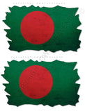 2Pcs Bangladesh Bangladeshi Vintage Style Distressed Flags Vinyl Sticker Decals 3"