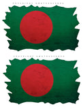 2Pcs Bangladesh Bangladeshi Vintage Style Distressed Flags Vinyl Sticker Decals 3"