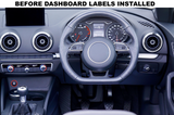 130 Pcs Car Truck Auto Interior Dashboard Label Vinyl Sticker Decals Set Kit