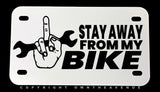 Stay Away From Bike Humor Mechanic Racing Metal Motorcycle License Plate - OwnTheAvenue