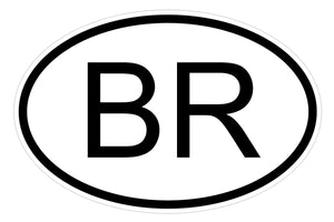 Brazil Brazilian BR Country Code Car Truck Window Bumper Laptop Sticker Decal 3" - OwnTheAvenue