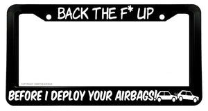 Get Off My Rear Tailgating Funny Joke Gag Prank JDM License Plate Frame - OwnTheAvenue