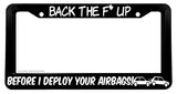 Get Off My Rear Tailgating Funny Joke Gag Prank JDM License Plate Frame - OwnTheAvenue
